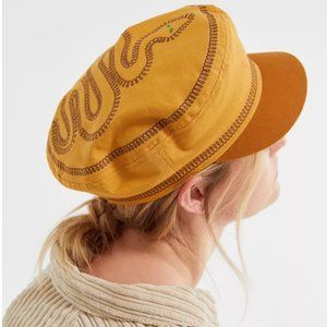 Brixton Unisex Fiddler EMB Cap Snake Pattern Nugget Gold Size Small 56CM